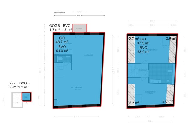 Floor plan - Nieuwegrachtje 3-2, 1011 VP Amsterdam 